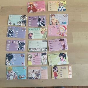 Manga anime hot, hip hop, audition etc cards.